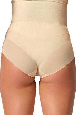 Kadın Ten Tül Karyokalı Lazer Slip Korse  2945t