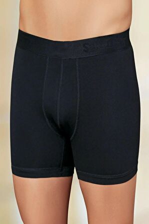 Erkek Siyah Likralı 6'lı Boxer