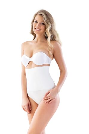 Kadın Beyaz Seamless Double Slip Korse
