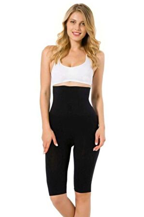 Kadın Siyah Seamless Uzun Paça Double Boxer Korse