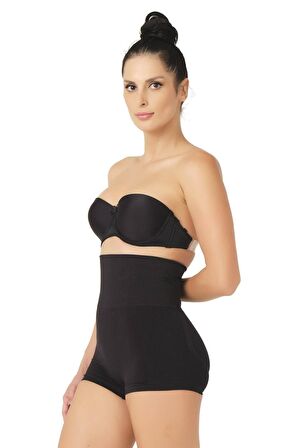 Kadın Siyah Seamless Toparlayıcı Double Boxer Korse