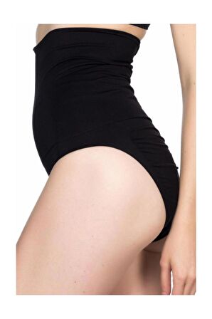 2813 Lazer Kesim Slip Korse L-siyah