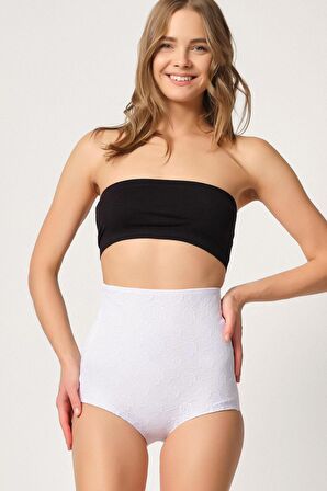 Beyaz Mı 2842 Lazer Dantelli Slip Korse