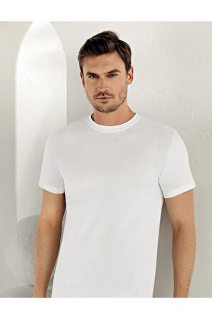 Erkek Beyaz 6'lı Paket %100 Pamuk Atlet ME003