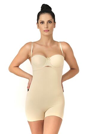 Seamless Gögsü Açık Paçalı Boy Korse 2058 Ten