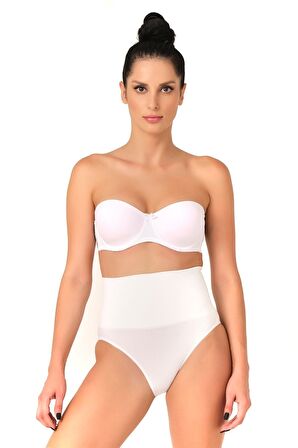 Seamless Düşük Bel Double Slip Külot Korse 2021 Beyaz