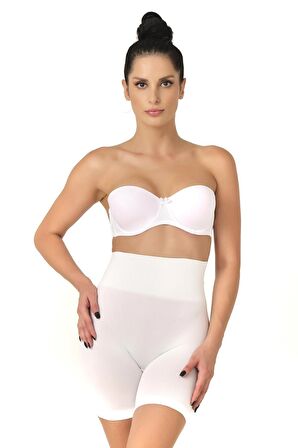 Seamless Double Toparlayıcı Boxer Korse 2017 Beyaz