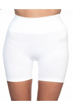 Düşük Bel Double Pantalon Korse Beyaz