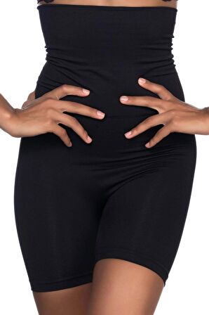 Kadın Siyah Yüksek Bel Double Paçalı Korse