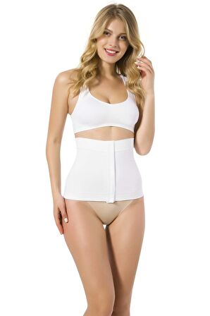 Kadın Beyaz Agraflı Double Bel Korse