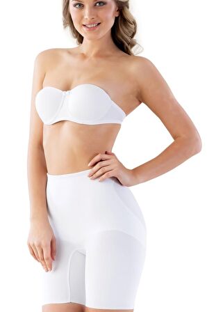 2816 Iz Yapmaz Toparlayıcı Boxer Korse Beyaz