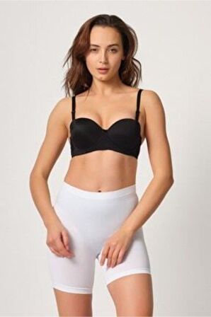 Kadın Siyah Uzun Paçalı Seamless Boxer Korse 3003