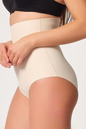 Kadın Ten Lazer Kesim Slip Korse