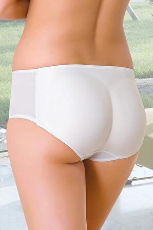 Beyaz Seamless Slip Pop Up Külot Korse