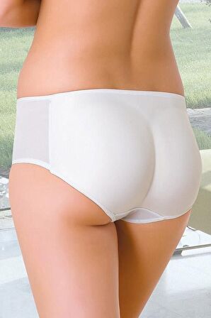 Beyaz Seamless Slip Pop Up Külot Korse