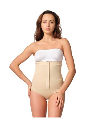 Kadın Ten Önden Agraflı Seamless Slip Korse