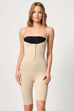 Kadın Önden Agraflı Seamless Göğsü Açık Paçalı Korse