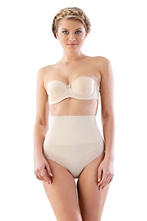 Dikişsiz Slip Pantolon Lohusa Korse Ten