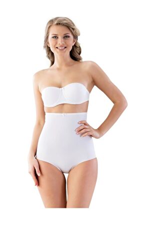 Kadın Beyaz Lazer Kesim Slip Korse