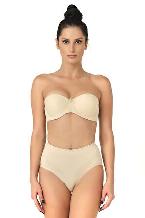 Kadın Korse Düşük Bel Ince Slip (1 Beden Inceltir) Loğusa Ten