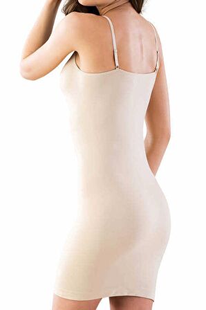 Kadın Bej Korse Toparlayıcı Elbise 5050