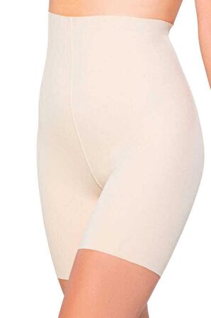Kadın Ten Lazer Kesim Yüksek Bel Boxer Korse 2707