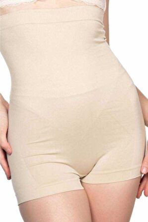 Kadın Ten Dikişsiz Kısa Paça Boxer Korse 2047