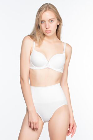 Kadın Beyaz Dikişsiz Düşük Bel Slip Korse