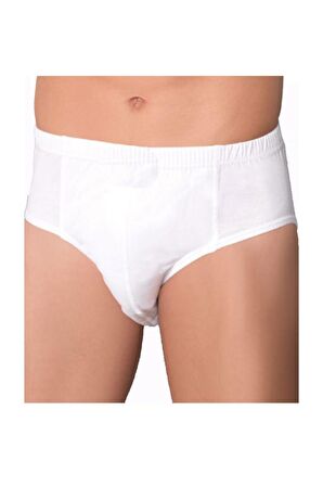 Erkek Beyaz 6'lı Paket Me009 %100 Pamuk Külot