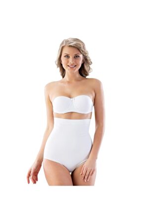 Kadın Beyaz Slip Külot Dikişsiz Korse