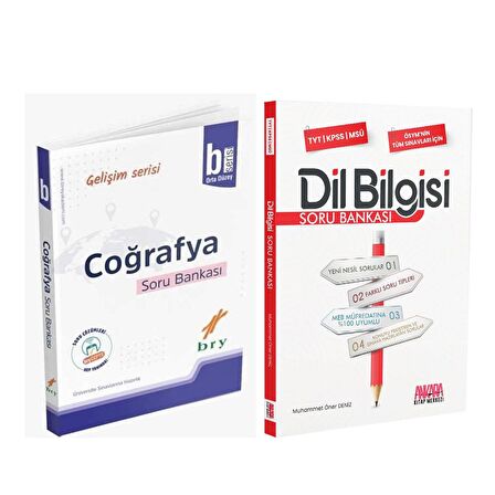 Birey Coğrafya Gelişim Serisi B ve AKM Dil Bilgisi Soru Bankası Seti 2 Kitap