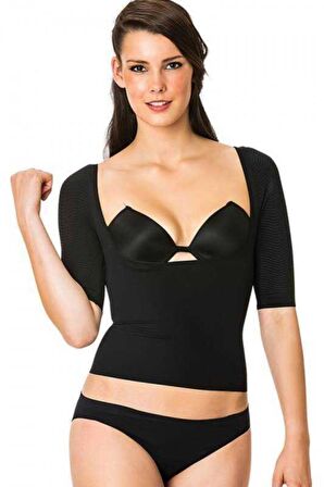 Kadın Dikişsiz Göğsü Açık Kollu Body Korse