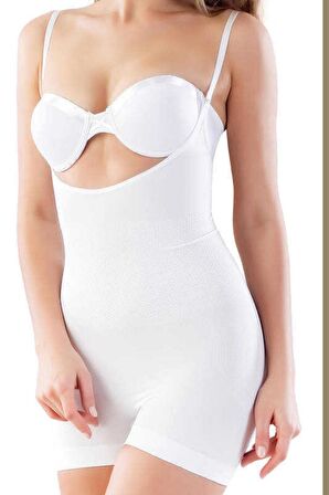 Dikişsiz Göğsü Açık Paçalı Boy Korse 2058