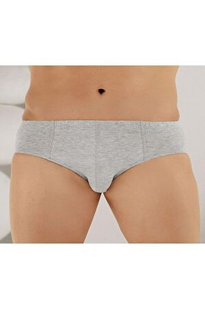 6'lı Paket Gri %100 Pamuklu Külot