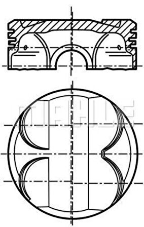 Mahle-Knecht-Behr 081PI00101002 Piston Segman 0.50mm BMW N40-42-45 E87 E46 E89 081PI00101002