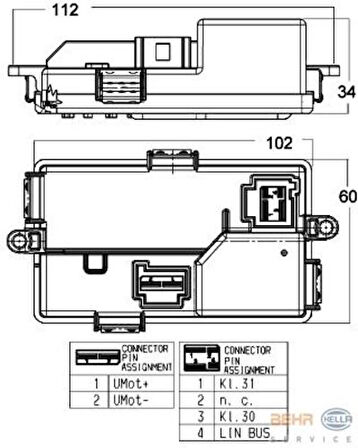 Mahle-Knecht-Behr ABR68000P Kalorifer Rezistansı BMW N47 N57 N63 F10 F11 F01 F02 F03 F03 64119311938