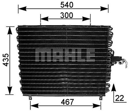 Mahle-Knecht-Behr AC166000S Klima Radyatörü Kurutucusuz W124 85-92 S124 86-93 A124 93-98 C124 87-92 1248301270