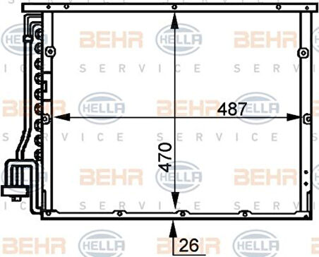 Mahle-Knecht-Behr AC179000S Klima Radyatörü BMW M40 M41 M42 M43 M44 M50 M52 E36 S54 M54 Z3 64538373004