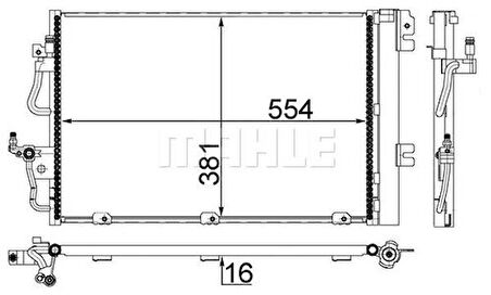 Mahle-Knecht-Behr AC377001S Klima Radyatörü Astra H Z14XEP Z16XEP 93178958