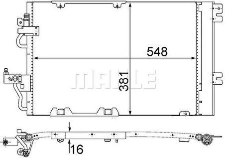 Mahle-Knecht-Behr AC378000S Klima Radyatörü Astra H Zafira B A16XER 1850097