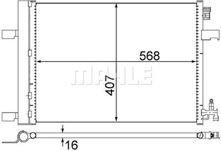 Mahle-Knecht-Behr AC636000S Klima Radyatörü Astra J Cruze Zafira C 570x388x15 13267648