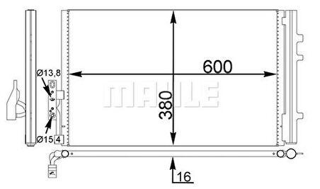 Mahle-Knecht-Behr AC778000S Klima Radyatörü BMW F25 F26 64539216143
