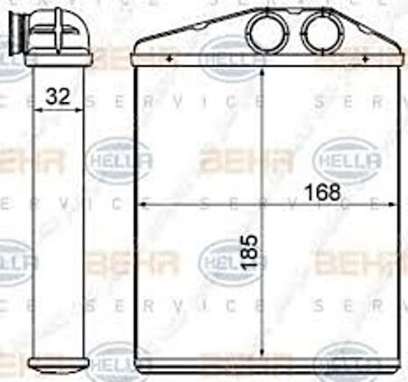 Mahle-Knecht-Behr AH13000S Kalorifer Radyatörü Croma Signum Vectra C Vectra C GTS Cadillac Bls Saab 9 3 9 3X 93171801