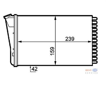 Mahle-Knecht-Behr AH155000S Kalorifer Radyatörü Omega B 239X159X42 1618026