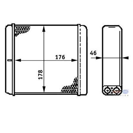 Mahle-Knecht-Behr AH170000S Kalorifer Radyatörü Vectra A Calibra 1843105