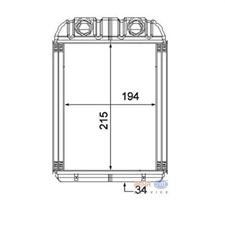 Mahle-Knecht-Behr AH180000S Kalorifer Radyatörü Touareg 02-10 Audi Q7 06-10 Cayenne 02-9 7L0819031