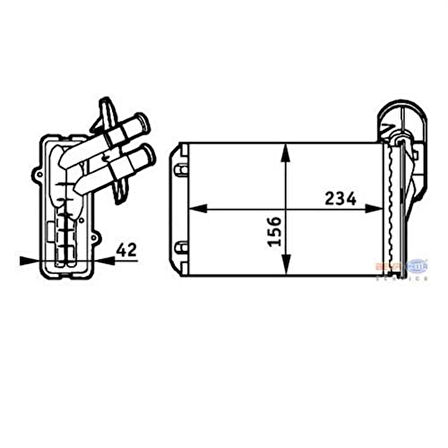 Mahle-Knecht-Behr AH19000S Kalorifer Radyatörü Caddy Polo A3 Arosa Beetle Cordoba Golf Ibiza Jetta AEE 95-02 A3 97-01 1H1819031B