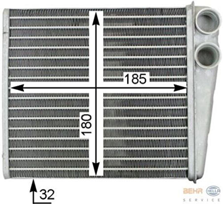 Mahle-Knecht-Behr AH208000S Kalorifer Radyatörü A3-Leon-Toledo-Octavia-Caddy 1.6 1.8 2.0 2.0TDI 03- 1K0819031B