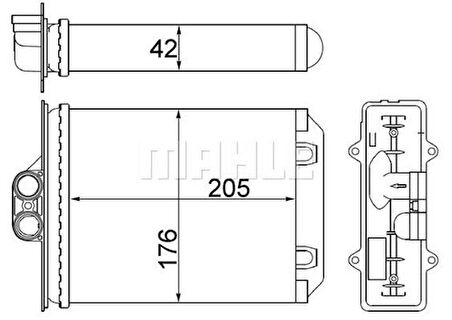 Mahle-Knecht-Behr AH216000S Kalorifer Radyatörü Vectra B-Saab 9-4 90512200