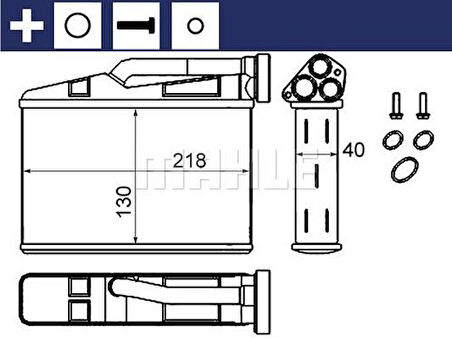 Mahle-Knecht-Behr AH240000S Kalorifer Radyatörü BMW M57 M54 E39 E52 64118385562